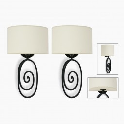 Pair of Wrought Iron Wall Sconces