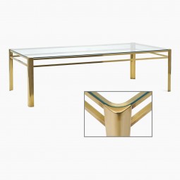 Brass and Glass Coffee Table