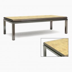 Metal and Glass Coffee Table