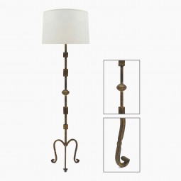 Gilt Iron Standing Lamp