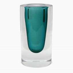 Heavy Glass Blue/Green Vase