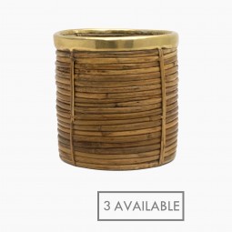 Circular Pencil Reeded Pot