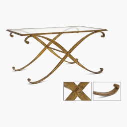 Gilt Iron Coffee Table by  Maison Ramsay