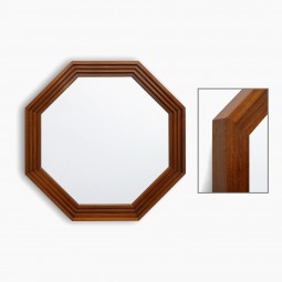 Large Walnut Octagonal Mirror