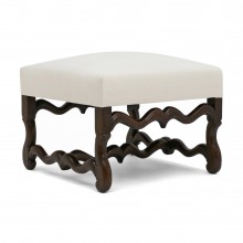 Louis III Walnut Os de Mouton Ottoman