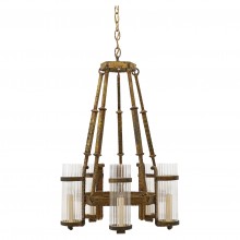 Gilt Iron Five Light Chandelier