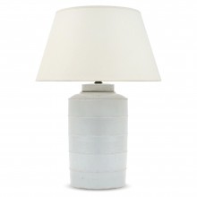 White Ironstone Canister Lamp