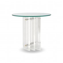 Lucite and Glass Side Table