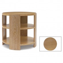 Circular Cerused Oak Three Tiered Table