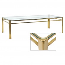 Brass and Glass Coffee Table