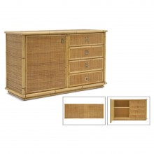 Rattan and Bamboo Sideboard