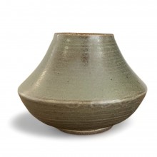 Shaped Olive Green Vase