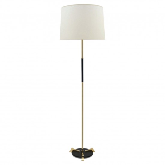 Brass and Black Standing Lamp