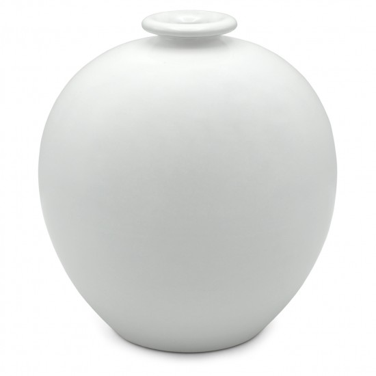 White Glazed Ceramic Vase