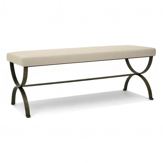 Gilt Iron Curule Form Bench