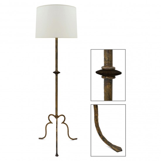 Gilt Iron Standing Lamp