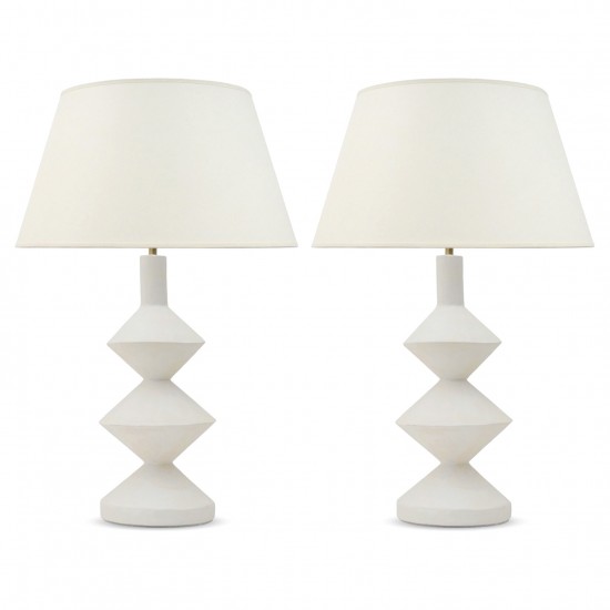 Pair of Plaster Lamps