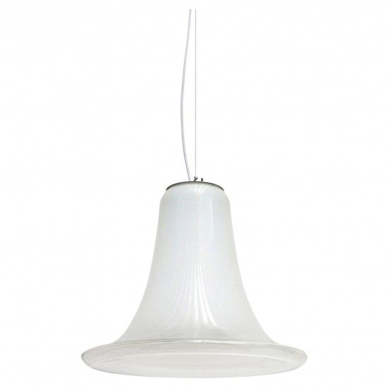 Trumpet Form Glass Pendant Light