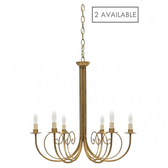 Gilt Iron Chandelier