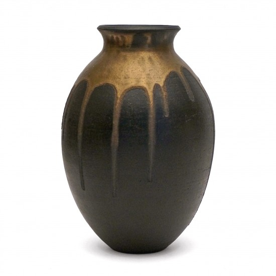 Black and Bronze Ceramic Vase