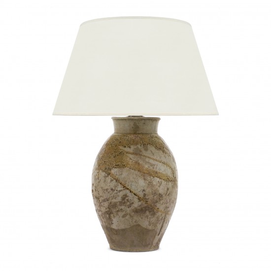 Ceramic Taupe Glazed Lamp