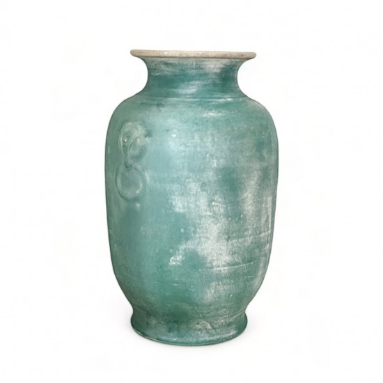 Aqua Stoneware Vase